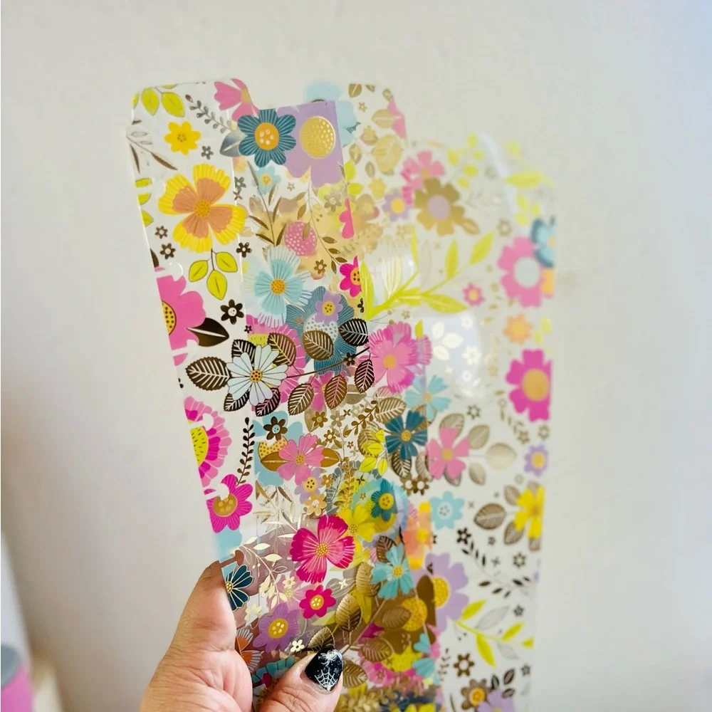 Rainbow floral Dashboard Fit the Happy Planner skinny, classic size or big